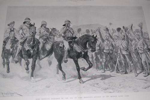 Feb 24 1900 Lord Roberts's reception by the men of Lord Methuen's division at the Modder river camp
