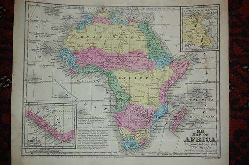 Map of Africa 1852 - Original