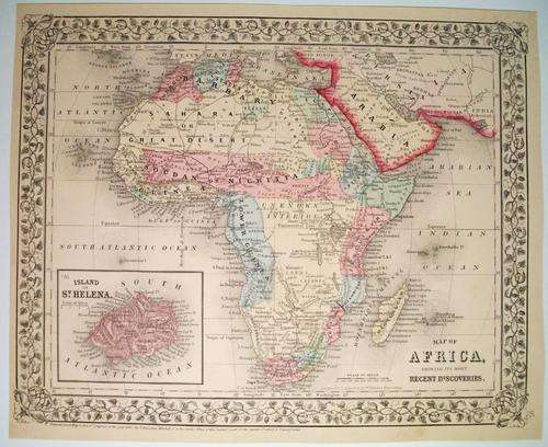 1874 Mitchell Map of Africa