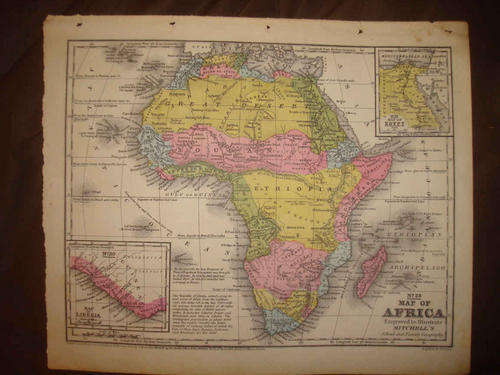 Map of Africa 1852 - Original