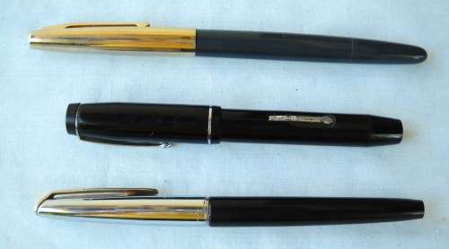 3 X VINTAGE FOUNTAIN PENS-GOOD CONDITION-WATERMAN & PLATIGNUM