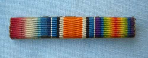 WW1-3 x BRITISH MEDAL RIBBON BAR-VERY GOOD CONDITION-WORLD WAR 1