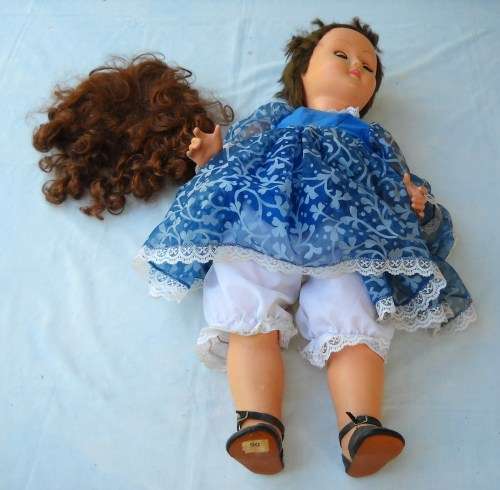 LARGE CELLULOID TALKING DOLL-70 CM / 28 IN TALL-VINTAGE-GOOD CONDITION