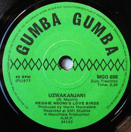 REGGIE MSOMI'S LOVE BIRDS - KUMNANDI ETHEKWINI / UZWAKANJANI - 7 SINGLE 45 - SOUTH AFRICA - EXC