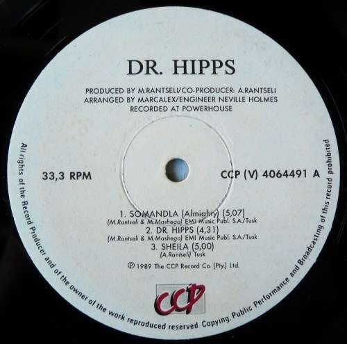 DR. HIPPS - SELF-TITLED - LP - SOUTH AFRICA - EXC UNPLAYED / VG+