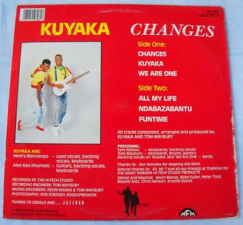 KUYAKA - CHANGES - LP - SOUTH AFRICA - EXC UNPLAYED / VG