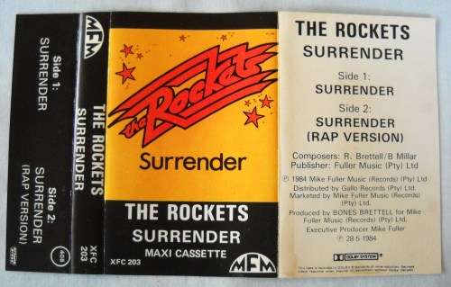 THE ROCKETS - SURRENDER - CASSETTE TAPE - SOUTH AFRICA - VG
