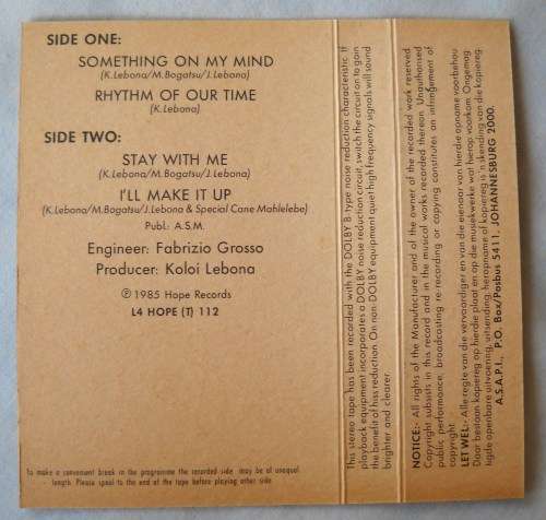 SPECIAL CANE MAHLELEBE - SOMETHING ON MY MIND - MAXI - CASSETTE TAPE -SOUTH AFRICA - VG - ULTRA RARE