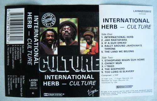 CULTURE - INTERNATIONAL HERB - CASSETTE TAPE - SOUTH AFRICA - EXC - REGGAE