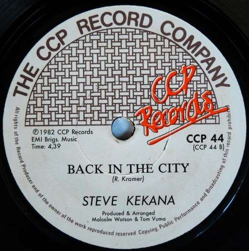 STEVE KEKANA - BUSHMAN / BACK IN THE CITY - 7 SINGLE 45 - SOUTH AFRICA - VG