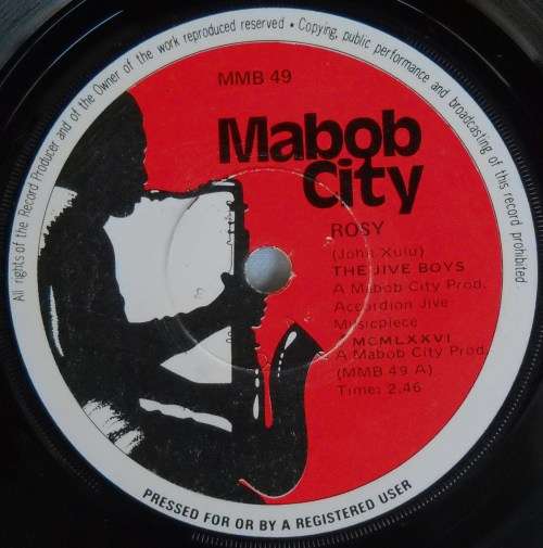 THE JIVE BOYS - ROSY / KWA MASHU SPECIAL - 7 SINGLE 45 - SOUTH AFRICA - EXC UNPLAYED