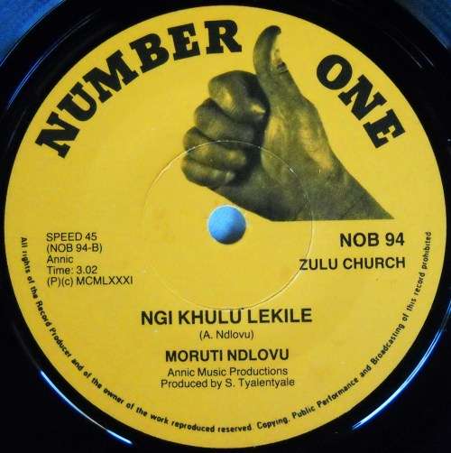 MORUTI NDLOVU - MINA NGINE NJABULO / NGI KHULU LEKILE - 7 SINGLE 45 - SOUTH AFRICA - EXC UNPLAYED
