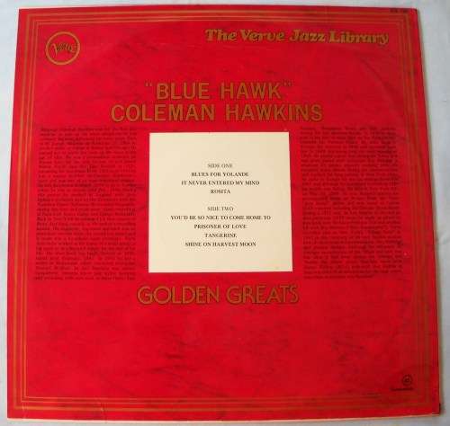 COLEMAN HAWKINS - BLUE HAWK - LP - SOUTH AFRICA - VG+ / VG+  - JAZZ