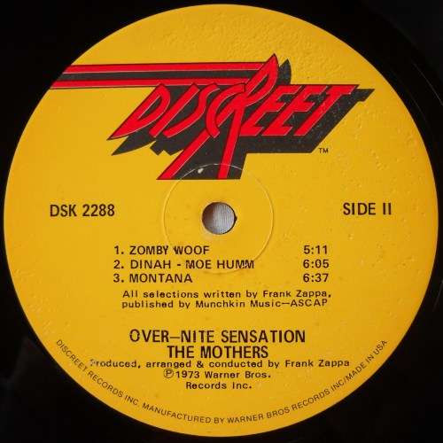 FRANK ZAPPA & THE MOTHERS - OVER-NITE SENSATION - LP - GATEFOLD - USA - VG / VG
