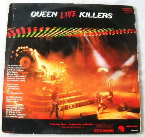 QUEEN - LIVE KILLERS - DBL LP - GATEFOLD - SOUTH AFRICA- VG+ / VG / VG  -WITH ORIGINAL COLOUR INNERS