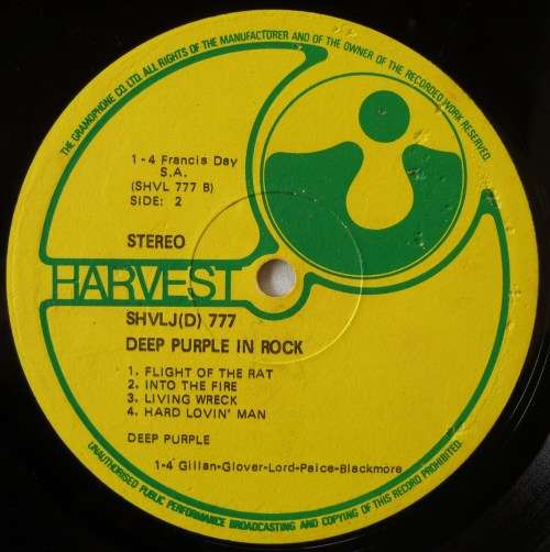 DEEP PURPLE - IN ROCK - LP - GATEFOLD - SOUTH AFRICA - EXC / VG+