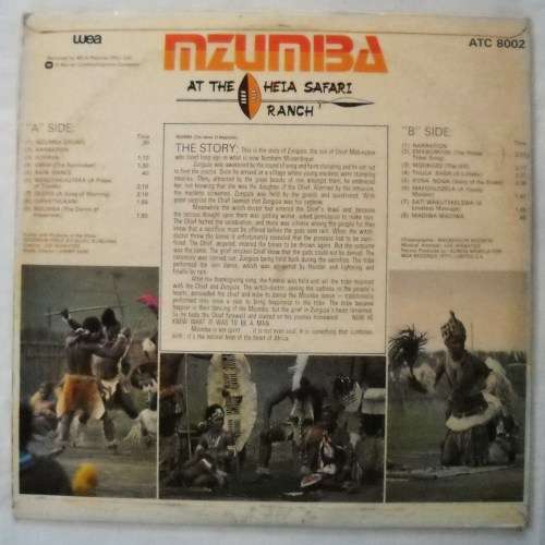 MZUMBA - AT THE HEIA SAFARI RANCH - LP - SOUTH AFRICA - EXC / VG