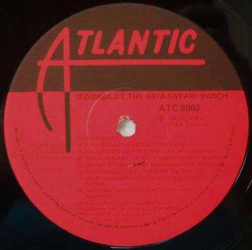 MZUMBA - AT THE HEIA SAFARI RANCH - LP - SOUTH AFRICA - EXC / VG
