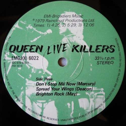 QUEEN - LIVE KILLERS - DBL LP - SOUTH AFRICA - EXC / EXC / G  - WITH COLOUR INNER SLEEVES