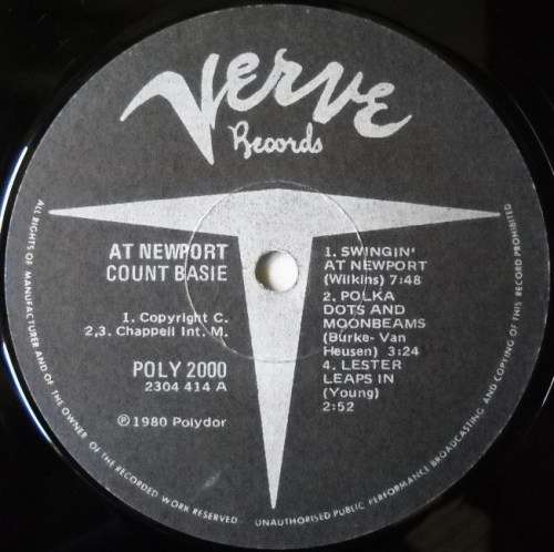 COUNT BASIE - AT NEWPORT - LP - SOUTH AFRICA - EXC / VG