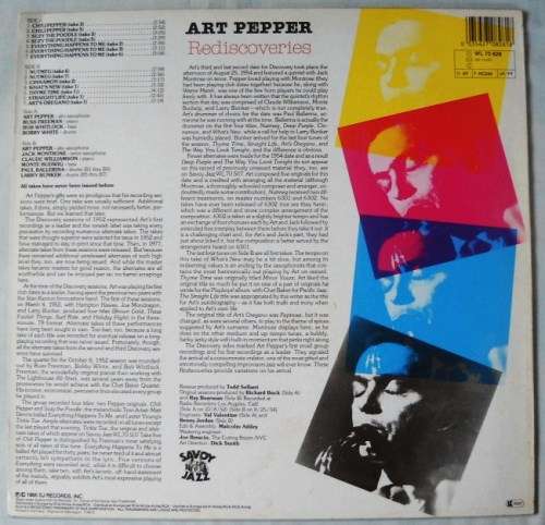 ART PEPPER - REDISCOVERIES - LP - GERMANY - EXC / VG+