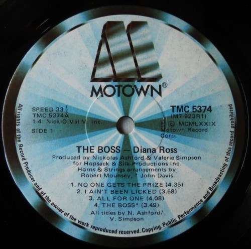 DIANA ROSS - THE BOSS - LP - SOUTH AFRICA - EXC / VG+