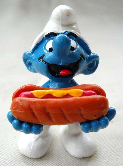 HOT DOG SMURF 1983 PEYO-EXCELLENT CONDITION
