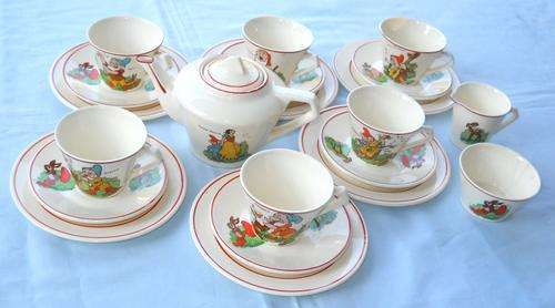 RARE-C 1938-WADE-21 Pc. SNOW WHITE & 7 DWARVES TEA SET-EXCELLENT CONDITION