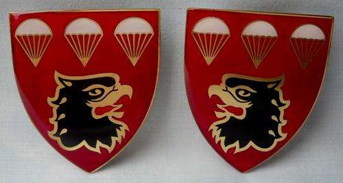 3 PARACHUTE BATTALION-2x FLASHES / BADGES-RED 1st ISSUE- S AFRICA-EXCELLENT CONDITION