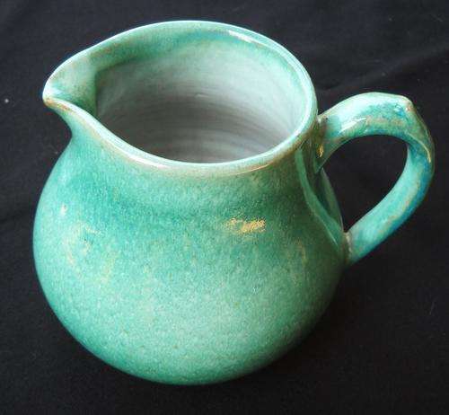 GLOBE-POURING JUG-GREEN-11.5 CM HIGH-EXCELLENT CONDITION
