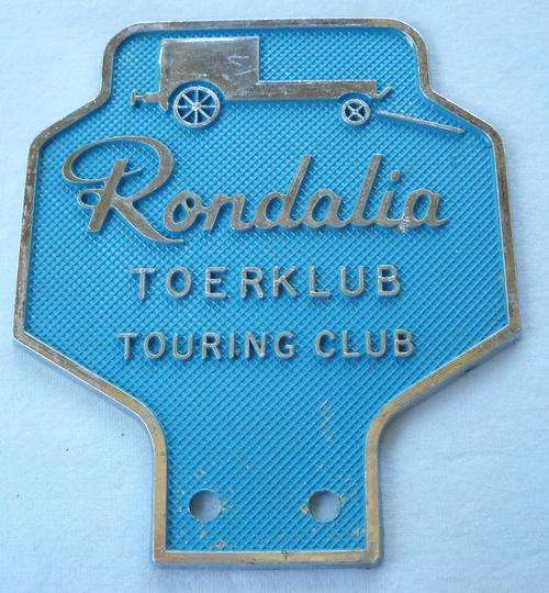 Rondalia Touring Club-CAR BADGE-EXCELLENT CONDITION