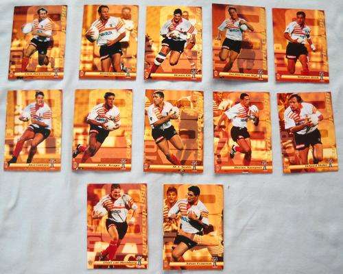 12 x ORANGE FREE STATE-1996 SPORTS DECK CARDS-RUGBY-CURRIE CUP SERIES-EXCELLENT CONDITION-CHEETAHS