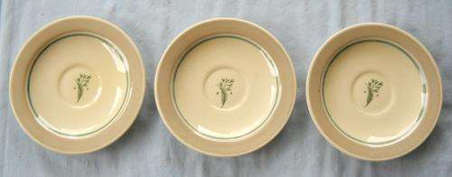 3 SUSIE COOPER SAUCERS-EXCELLENT CONDITION.