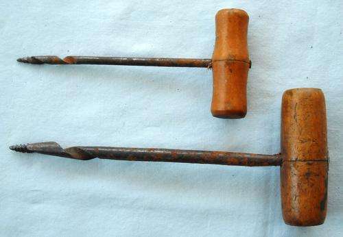 2x Circa 1900 ANTIQUE CORKSCREWS / CHAMPAGNE CORK OPENERS-LOVELY CONDITION