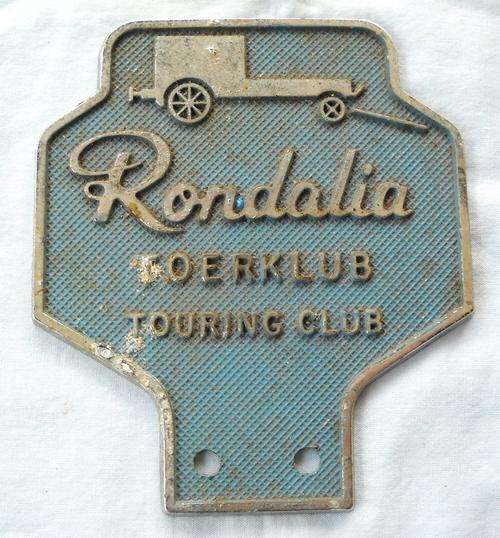 Rondalia Touring Club-CAR BADGE-VERY GOOD CONDITION