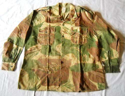 CAMO-BUTTON UP L/SLEEVE SHIRT-RHODESIA-CAMOUFLAGE-EXCELLENT CONDITION