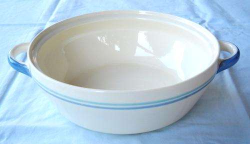 SUSIE COOPER-SERVING DISH-BLUE HANDLES-25 CM WIDE-1930s-EXCELLENT CONDITION