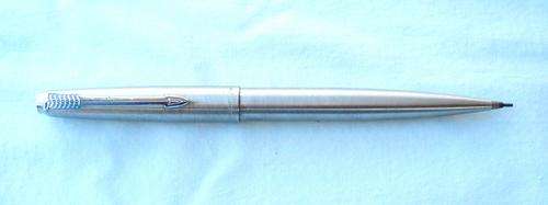 PARKER-BRUSHED STAINLESS STEEL PENCIL-1974-LOVELY CONDITION