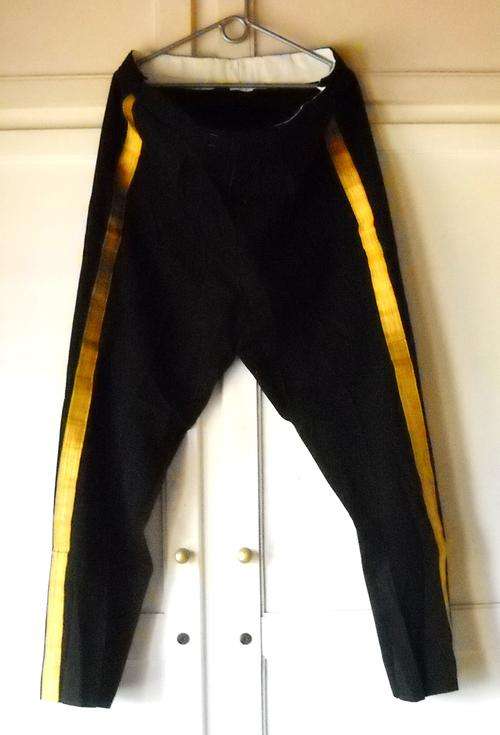 SOUTH AFRICAN NAVY-DRESS TROUSERS-SIZE 40-BLACK & GOLD-EXCELLENT CONDITION