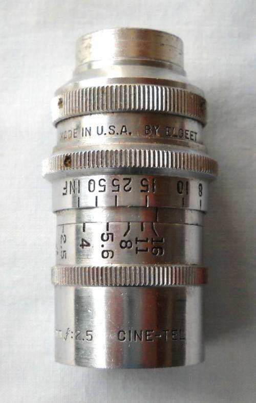 38 MM / f:2.5-ELGEET-CINE-TEL CAMERA LENS-VERY GOOD CONDITION