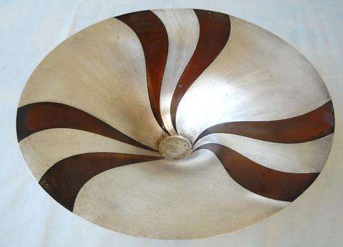 RARE 1930'S-WMF IKORA 34 CM FOOTED FRUIT BOWL/CENTRE PIECE-VERY GOOD CONDITION