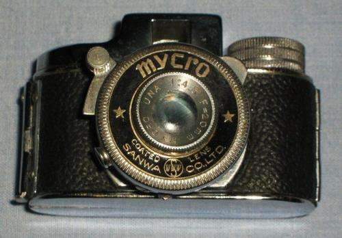 MINI MYCRO IIIA CAMERA made by SANWA CO. LTD with a 4.5 / 20mm LENS,  with Brown Leather case
