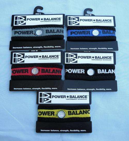 5 Power Balance Neoprene Wristbands with Retail Cards (Mixed colours and Sizes)
