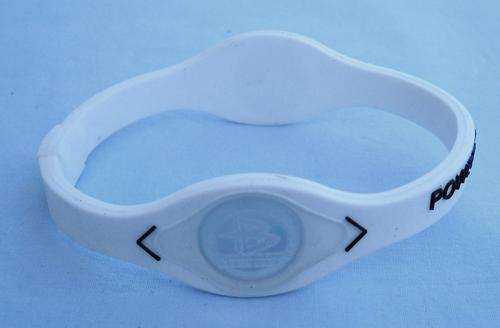 Power Balance SILICON Wrist Bracelet WHITE Large- BRAND NEW IN BOX  FREE SHIPPING