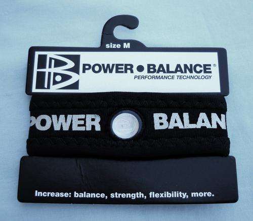Power Balance NEOPRENE Wrist Bracelet BLACK Medium- BRAND NEW ON CARD  FREE SHIPPING