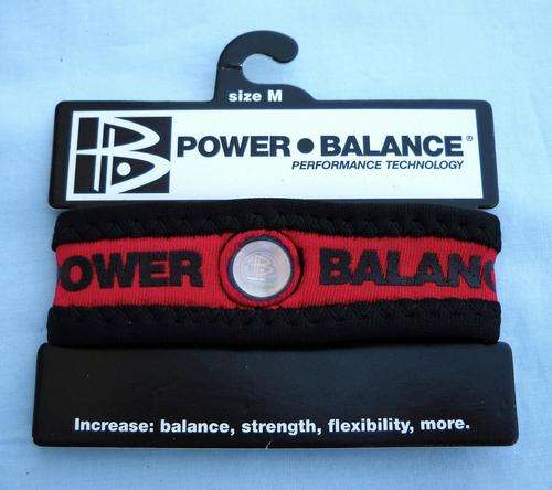 Power Balance NEOPRENE Wrist Bracelet  Red Medium- BRAND NEW ON CARD  FREE SHIPPING