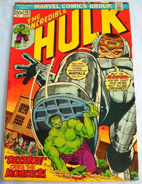 1973-MARVEL COMICS-THE INCREDIBLE HULK-#167-VG/FN 5.0