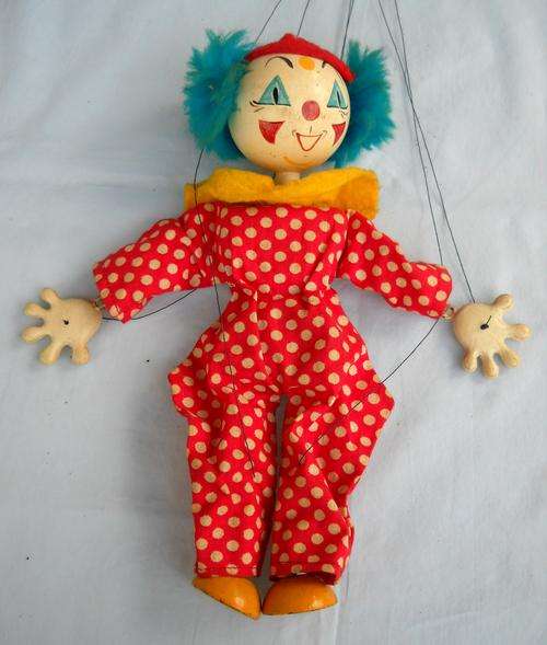PELHAM CLOWN PUPPET-1960's-LOVELY CONDITION