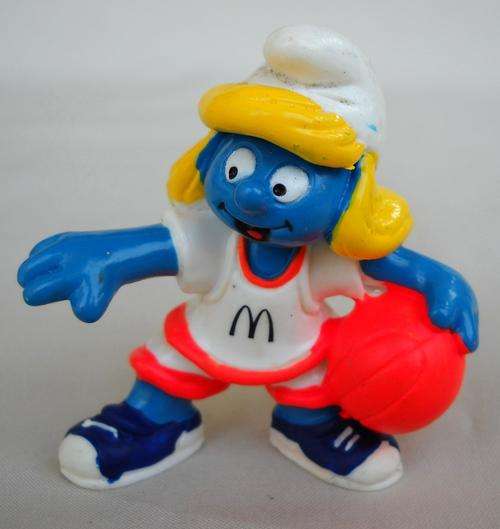 SMURF - MaC DONALD'S BASKETBALL SMURFETTE-PEYO-Schlumpf-EXCELLENT CONDITION