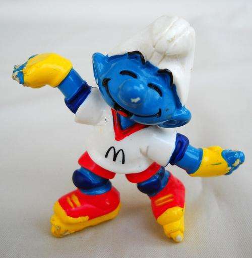 SMURF-MaC DONALD'S ROLLER-BLADE SKATER-PEYO-Schlumpf-EXCELLENT CONDITION